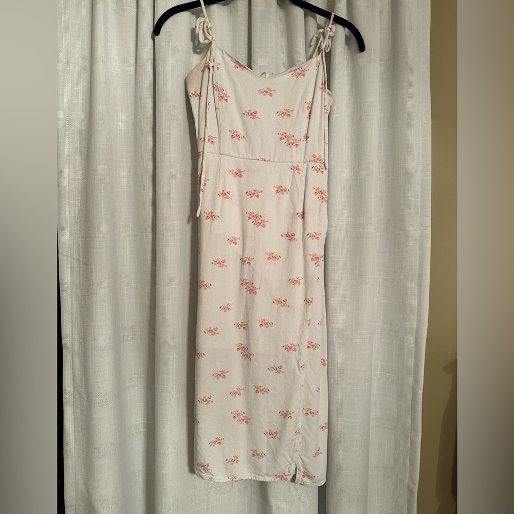 White with pink flowers Strappy dress